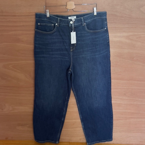 NWT SPANX blue jeans sz 24 (2X) highrise medium wash straight stretch fitting - Picture 1 of 6
